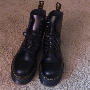 platform black doc marten boots